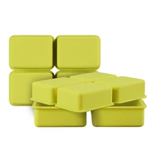 4 Cavity Rectangle Silicone Molds For Soap Making 3D Handmade Soap Forms Tray Mould