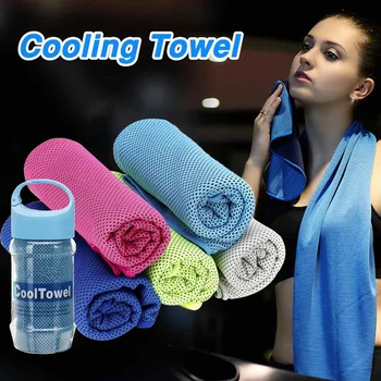 

Sport Ice Towel 6 Colors 100*30cm Utility Enduring Instant Cooling Face Towel Heat Relief Reusable Chill Cool Towel