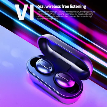 

V1 TWS Earbuds Wireless Stereo Bluetooth 5.0 Headphones Sports Earphones with Microphone for Phone Tablet PC Dropshipping