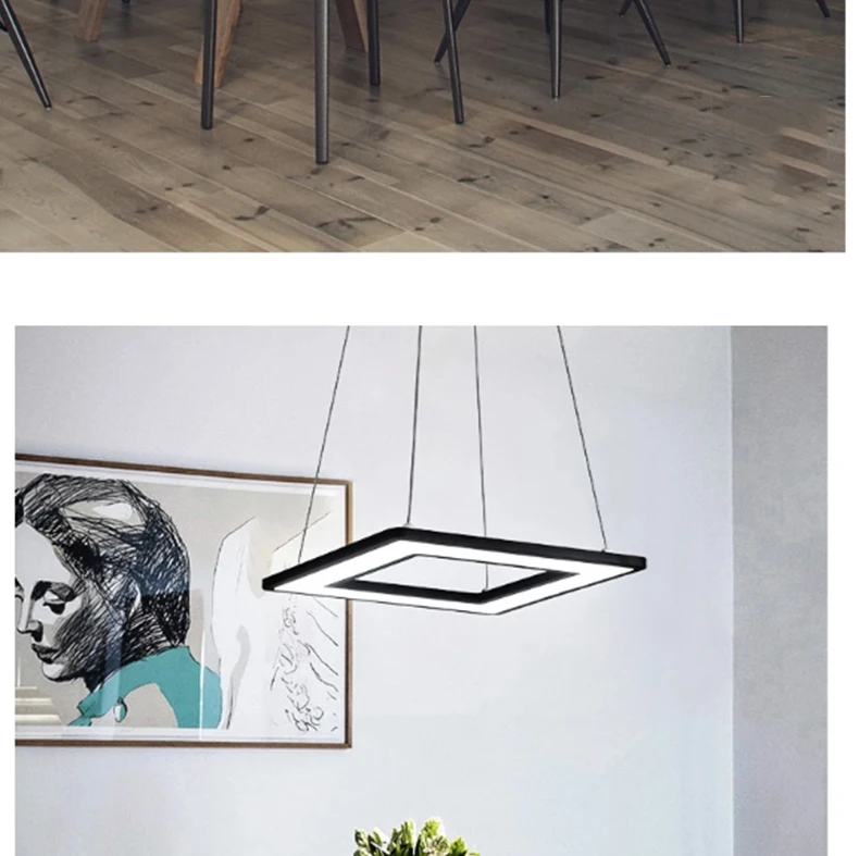Современные светодиодные подвесные светильники для столовой, гостиной, акриловые алюминиевые светодиодные подвесные светильники, AC85-265V