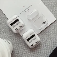 Крутая уличная bluetooth-гарнитура, пластиковый чехол для Airpods 1 2, роскошные прозрачные аксессуары, чехол для наушников, белая сумка