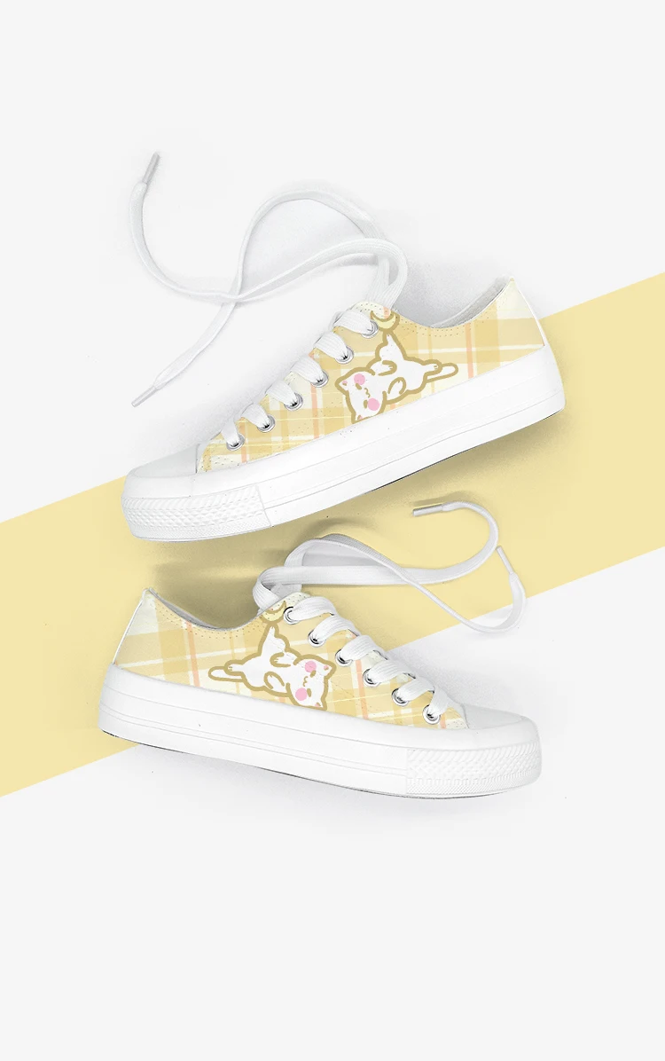 Amy und Michael Original Designer Sneakers Schöne süße Mädchen Studenten Anime handbemalte Segeltuchschuhe Lässige flache Trainer – Detail 15