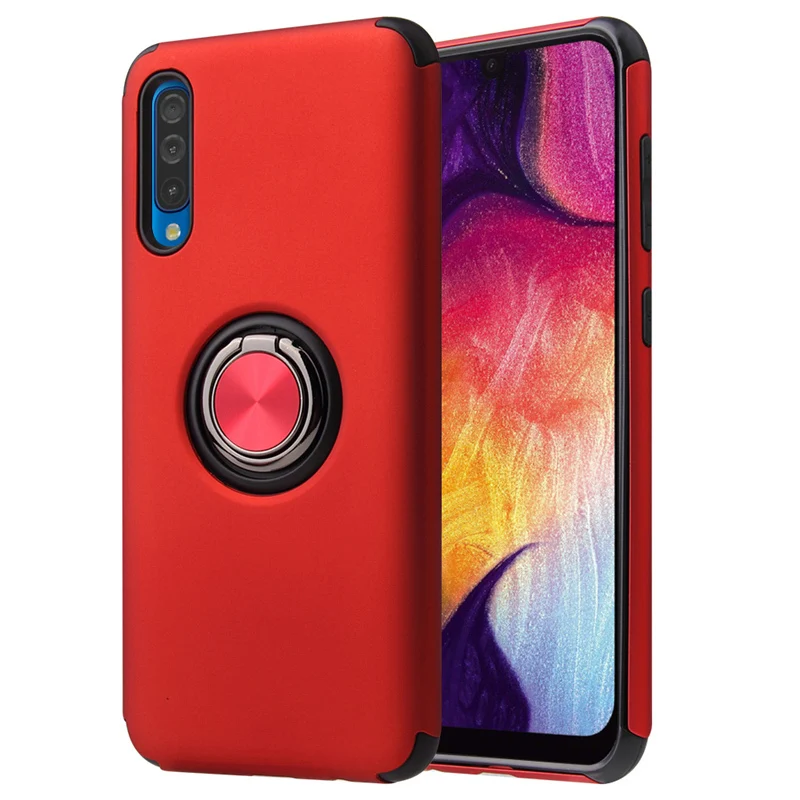 2019 Case for Samsung A20 A30 Phone Funda A50 A70 New Arrival Original Soft TPU PC Back Full Cover Metal Ring Bracket ShockProof |