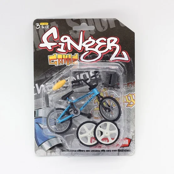 Высокое качество палец BMX велосипед игрушки с мини сплава Флик Трикс горный велосипед модель игрушки Дети Мальчики - Цвет: Blue