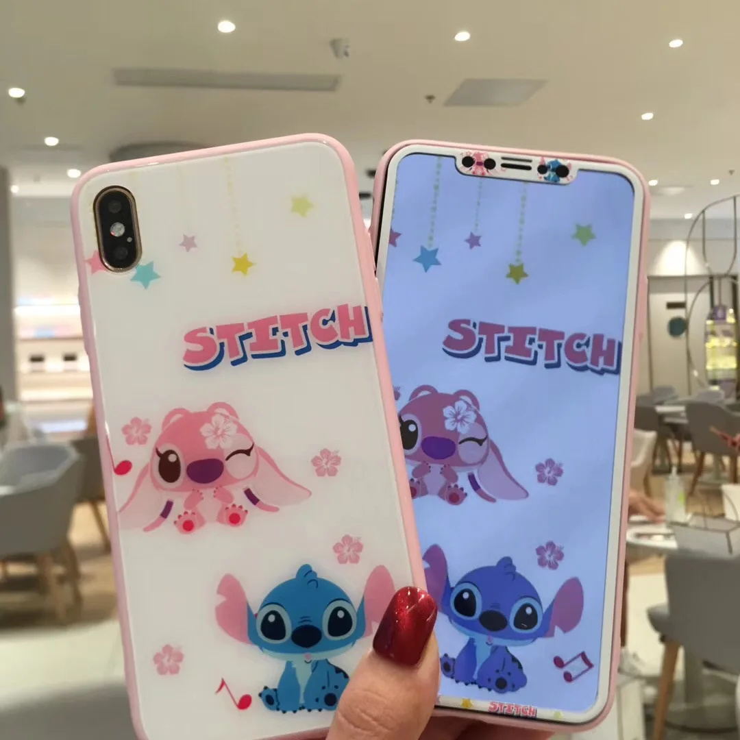 3D мягкий край закаленное стекло протектор экрана для iPhone 6 6S 7 8 Plus X XR XS Max glass+ TPU чехол для телефона стежка шаблон крышка