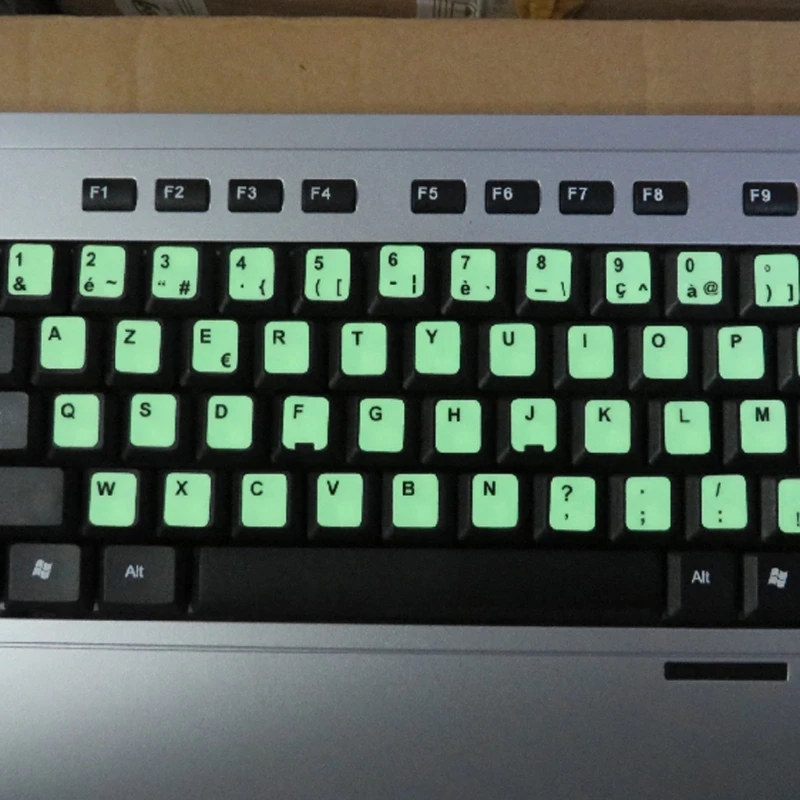Luminous Waterproof Keyboard Stickers Fluorescent Keyboard Stickers Protective Film Layout with Button Letters for English key-5