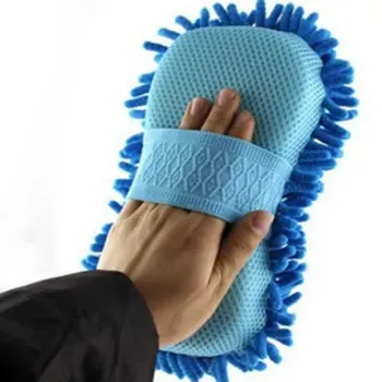 

Car Hand Soft Towel Microfiber Chenille Washing Gloves Coral Fleece Gloves Auto Random Color Exquisite