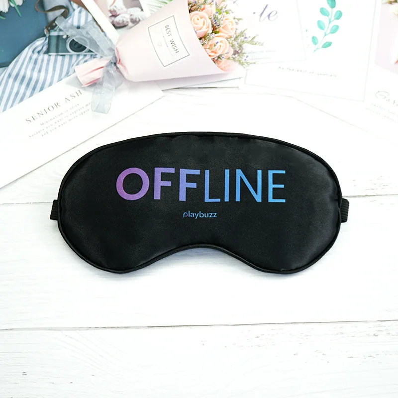 

Factory Customizable Amazon Imitated Silk Fabric Printing Shade Travel Aviation Sleep Customizable Children Sleep Goggles