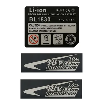 

BL1830 Li-ion Battery Capacity Stickers Tags Labels Logo for Makita 18V 3Ah 4Ah 5Ah 6Ah Li-ion Battery Accessories