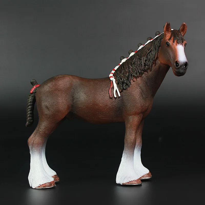 Горячая Распродажа модели дикие животные лошади модель Clydesdale жеребец детская игрушка украшение подарок