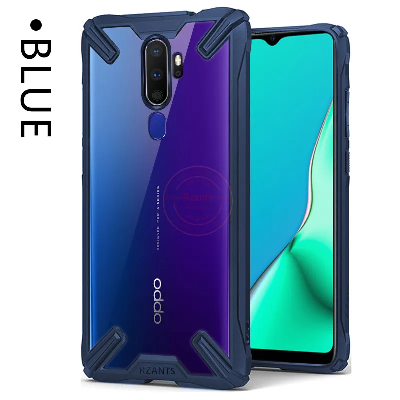 Военная подушка безопасности, противоударный защитный чехол для OPPO A9 /A5, прозрачный акриловый PC+ TPU, защитный чехол на заднюю панель - Цвет: blue