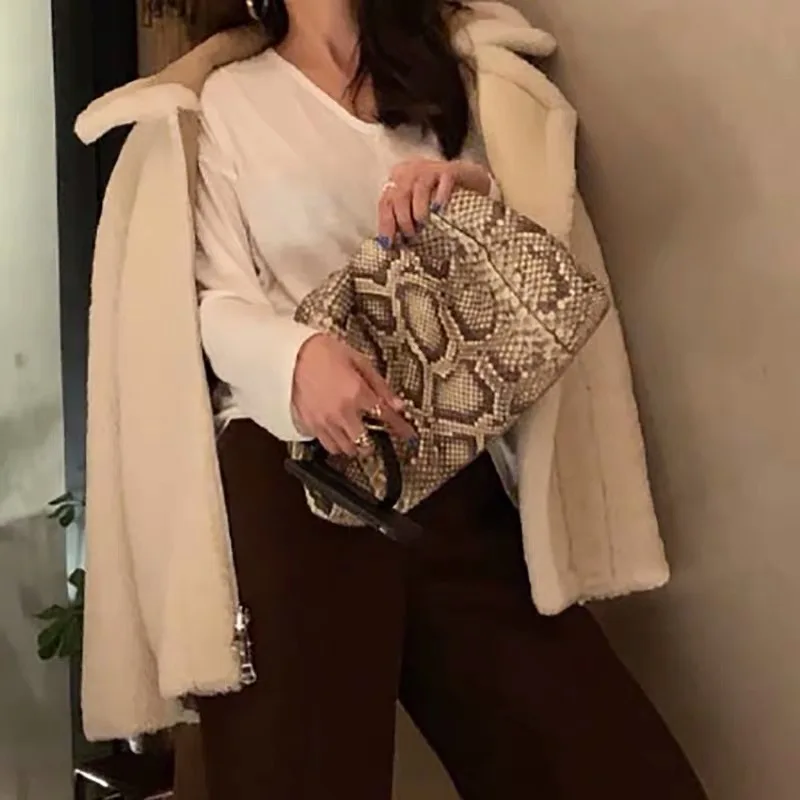 Кожаная сумка конверт в форме змеи роскошные женские сумки дизайнерские