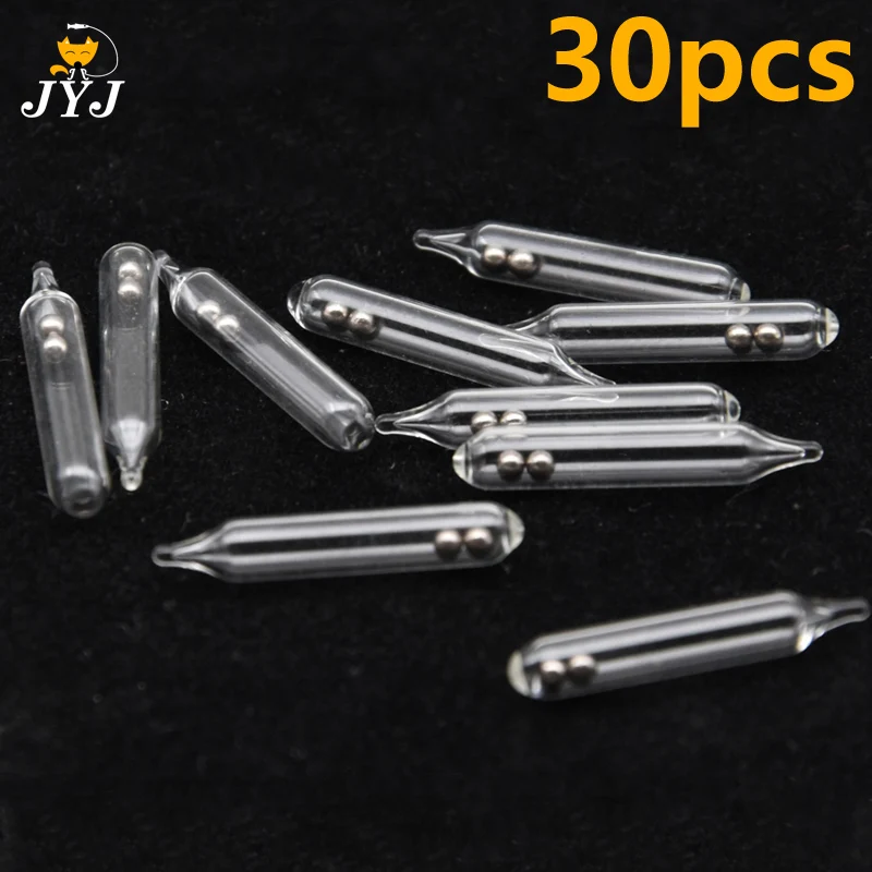 

30pcs/lot 3mm 4mm 5mm Lure Jig Rattles for soft bait Glass Tube Rattle Shake Attract Fly Tie Tying Fishing accessories