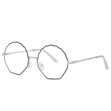 Новая Корейская версия ретро-очки с необычным металлическим анти-blu-ray, повседневные Простые голубые очки с блокировкой света