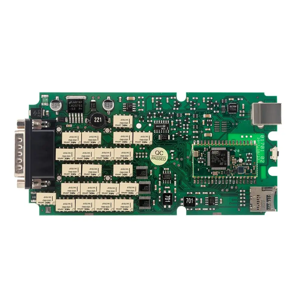 Один зеленый PCB CDP tcs pro многоязычный multidiag pro с bluetooth V2016R1 tcs pro obd2 диагностический инструмент