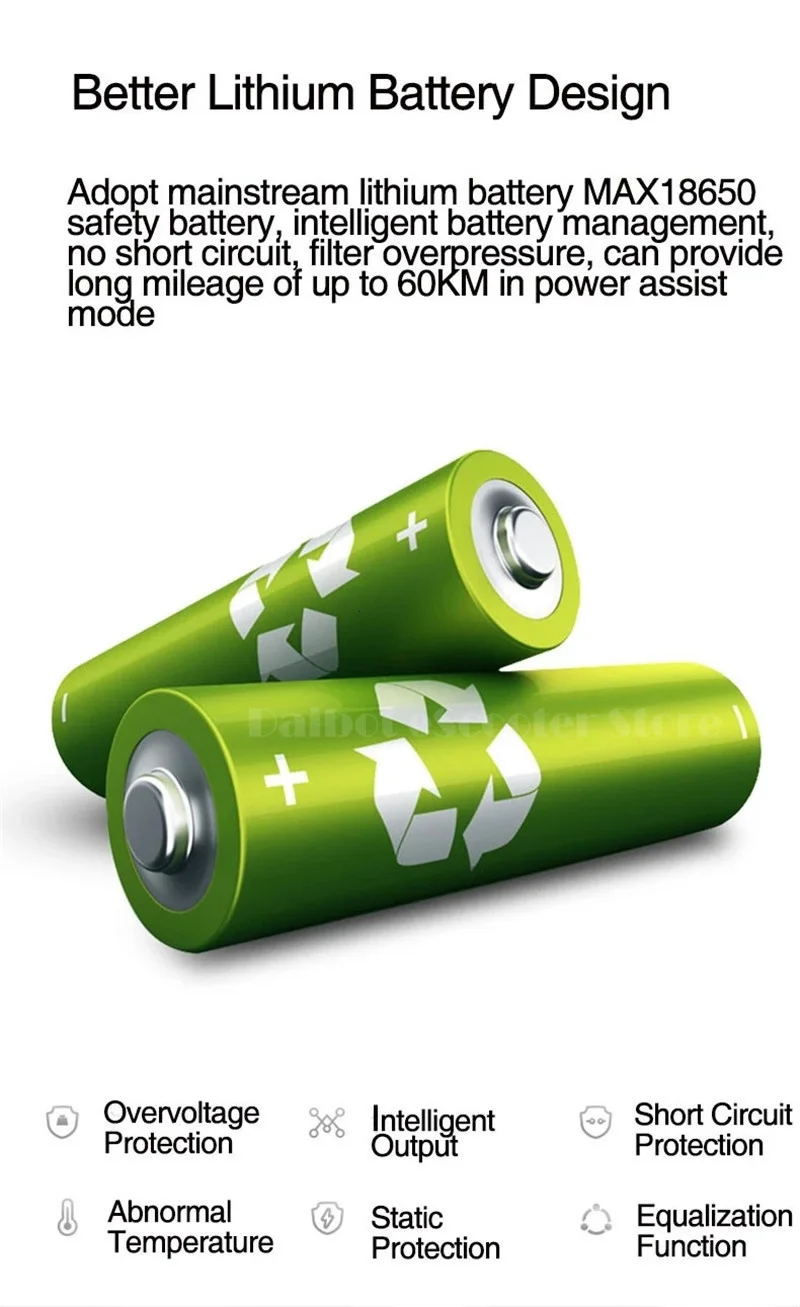 Daibot Electric Bicycle Scooter Two Wheel Electric Scooters 12 Inch 48V 350W Black Mini Portable Folding Electric Scooter Adults (7)