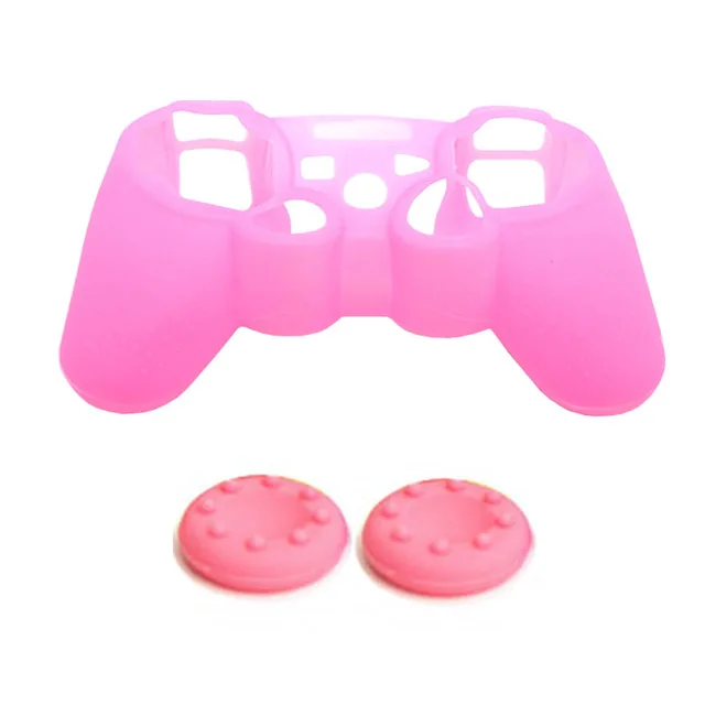 Для sony Playstation 3 контроллер силиконовый защитный чехол для кожи чехол для Ps3 контроллер Джойстик гелевый резиновый для Ps3 - Цвет: Pink