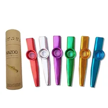 

Colorful Beginner Flute Instrument Metal Kazoo Woodwind Musical Instruments Toy Gift Box Ukulele Guitar Partner For Children