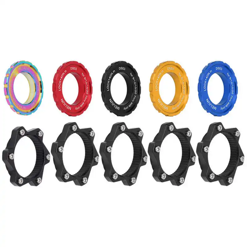 Center Lock to 6 Fitting Adapter Lockring Aluminium Alloy Axle Hub Adapter for 9/12/15/20 MM Thru Axle Hub