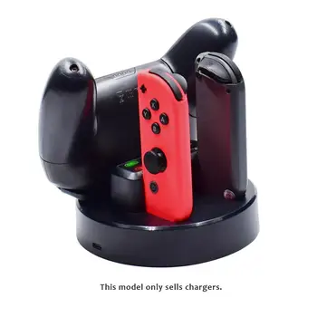 

Original 5In1 Fast Charging Station Holder USB Chargers Up To 4 Port Controllers For Switch Joy-con Controllers Gamepad Charger