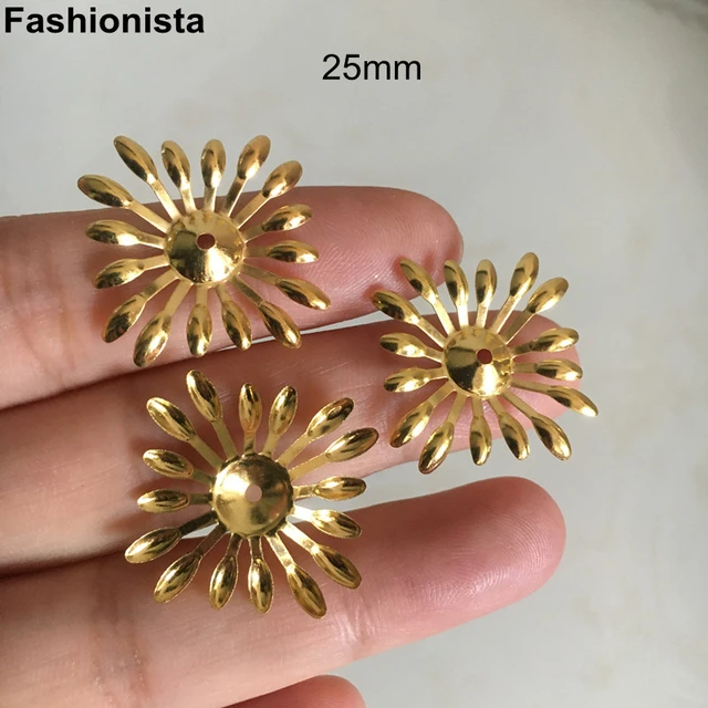 Filigree Bead Caps Beads  Metal Components Flower Caps - Jewelry Findings  & Components - Aliexpress
