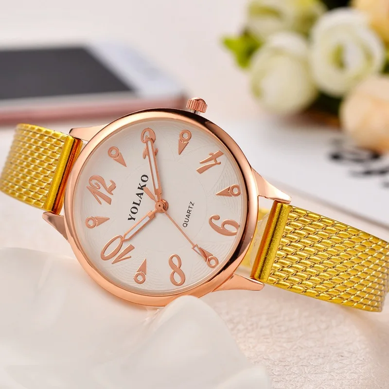 

Simple Fashion Ultra-Thin Ladies' Watch Light Luxury Plastic PVC Watch Strap Quartz Casual Watch