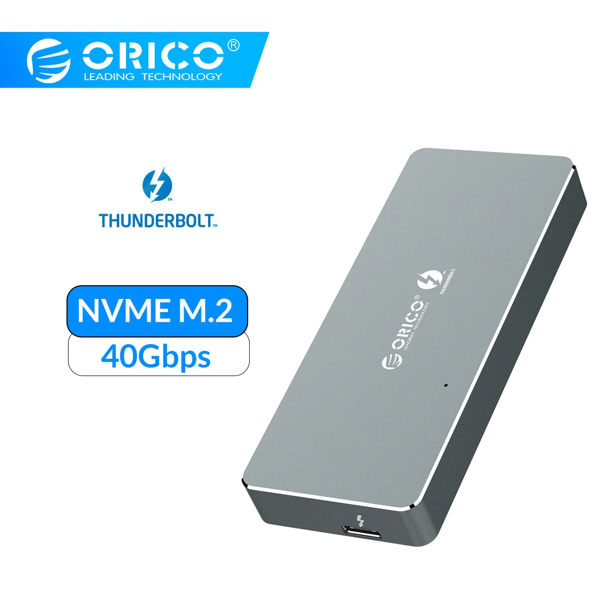 ORICO NVME M.2 корпус SSD Thunderbolt 3 40 Гбит/с SSD чехол 2 ТБ алюминиевый type-C с Thunderbolt 3 C до C кабель для Mac Windows