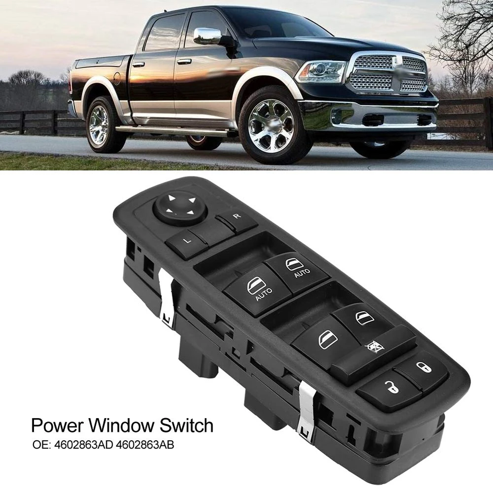 

Power Window Master Control Switch 4602863AB Driver Side Switch Button for Dodge Ram 1500 2500 3500 Auto Replaces 4602863AB F070