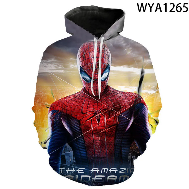 3D Printed Fashion Sweatshirts Spider Men Women Children Cool Streetwear Pullover Long Sleeve Hoodies Boy Girl Kids Tops | Мужская