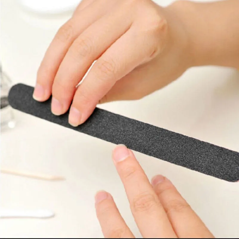 AACAR 10Pcs Double Side Sanding Grits 100/180 Straight Edge Stick Nail File Nail Buffing Buffer Manicure Polisher Tool