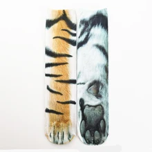 Новые стильные забавные носки унисекс для мужчин и женщин, чулочно-носочные изделия, милые женские носки с принтом в виде лап кошки собаки, зимние шерстяные теплые женские носки