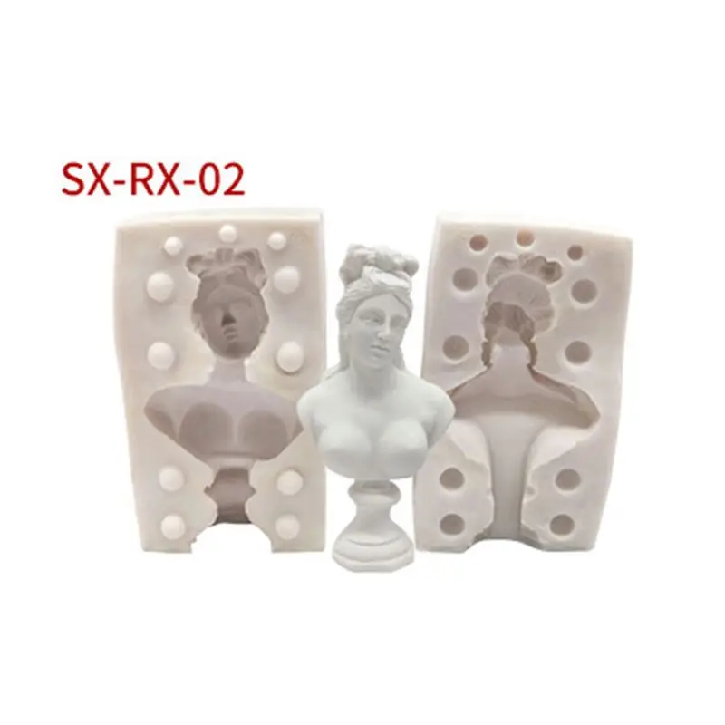 Great Artist Figure Head Plaster Cast Silicone Mold Resin Casting Art Craft Mold - Цвет: 02