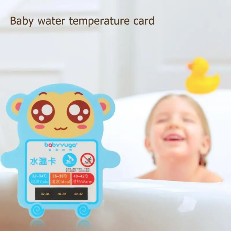 

Bathtub Pool Cartoon Water Temperature Card Baby Shower Temperature Sticker