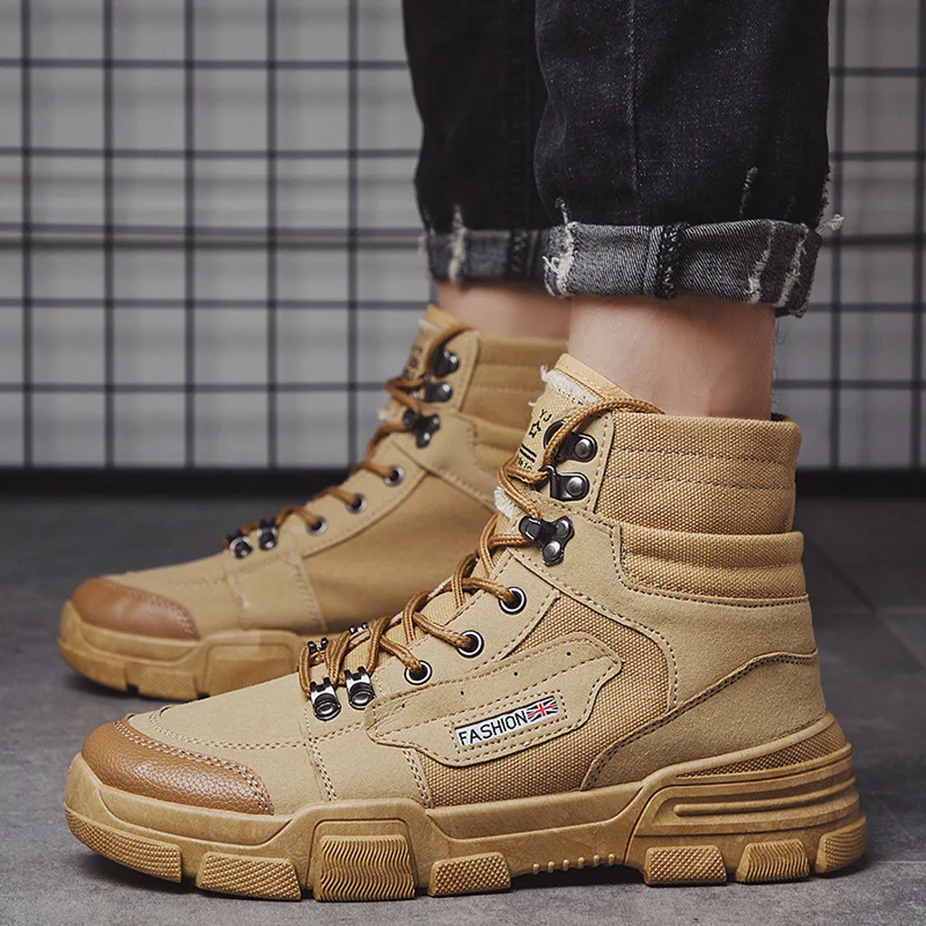 YOUYEDIAN military tactical boots desert Winter New Men's Boots Men's England High Korean Casual bota masculina militar#813g35