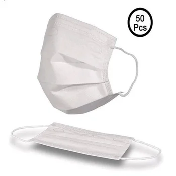 

2020 3-Layer Masks, Anti Dust Breathable Earloop Mouth Face Mask, Comfortable Sanitary Mask Blue