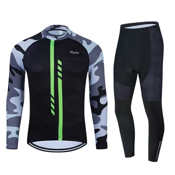

Rocpha's original fall men's black and camouflage patterns combine in a simple and comfortable cycling suit