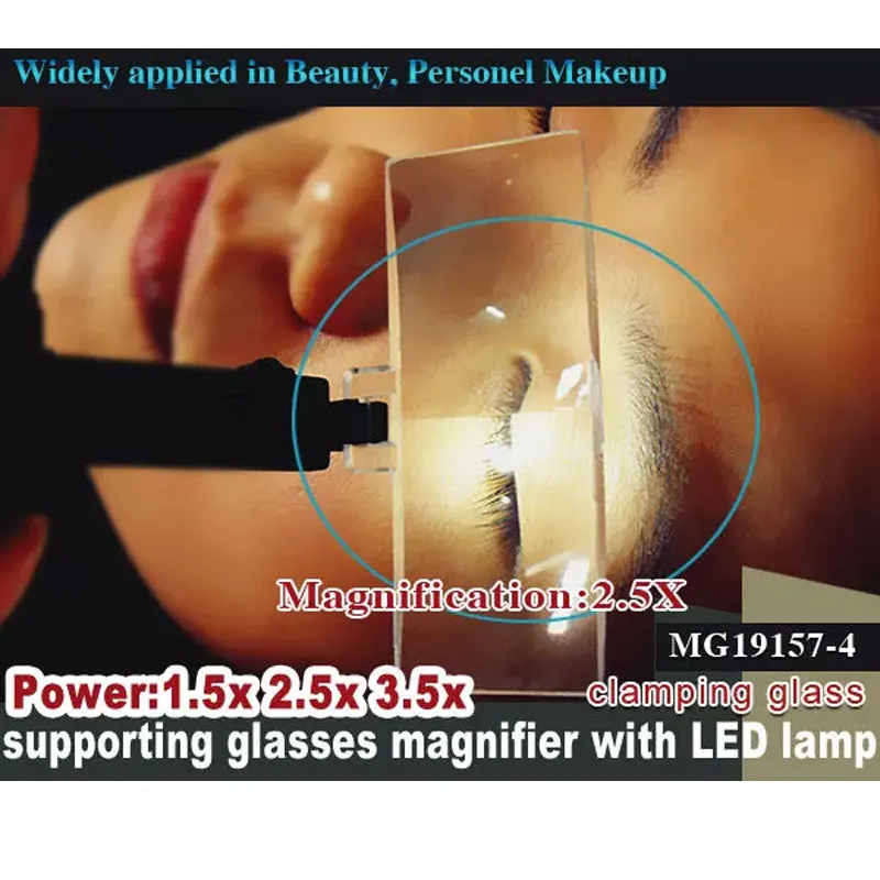 1.5x 2.5x 3.5x led lupa óculos lupa para lash extensão