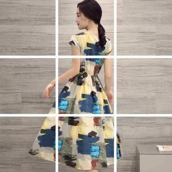 

Bohemian Dress Summer Long Skirts WOMEN'S Dress 2019 New Style Loose-Fit Big Hemline Sundress Holiday Beach Dress