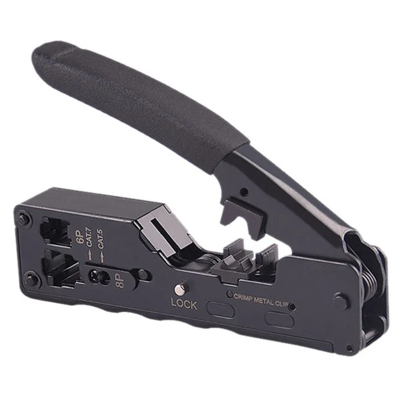 

Rj45 Tool Network Crimper Crimping Tools For Cat7 Cat6 Cat5E Cat5 Stp Plugs Rj45 Connector Cables Multifunction Crimp Metal Clip