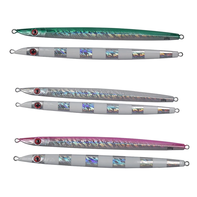 

160g Sinking Slow Shake Metal Jigging Fishing Spoon Iron Plate Luminous Baits Lead Fishing Jig Lure 1 pcs