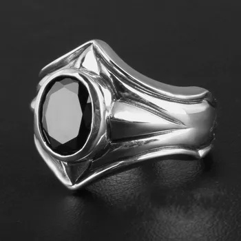 

Men's Ring Thai Silver Tide Men's Personality Silver Jewelry 925 Silver Jewelry Trendy Index Finger Inlaid Ring