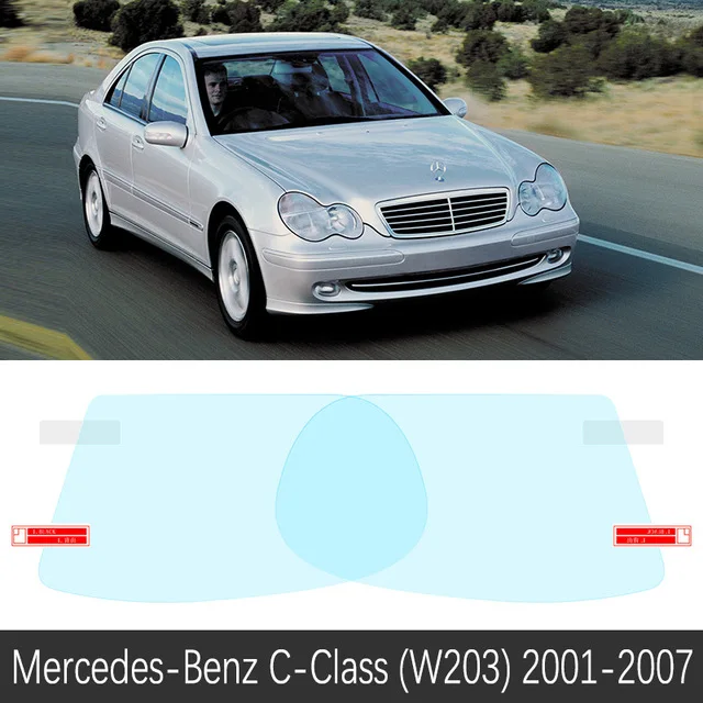 Для Mercedes Benz C-Class W203 W204 W205 полное покрытие противотуманная пленка аксессуары для зеркал C-Klasse C180 C200 C220 C250 C300 - Название цвета: C-Class (W203) 01-07