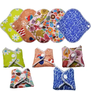 

5pcs Washable Sanitary Towel cloth menstrual pads reusable sanitary pad absorbent reusable charcoal cloth bamboo menstrual pads