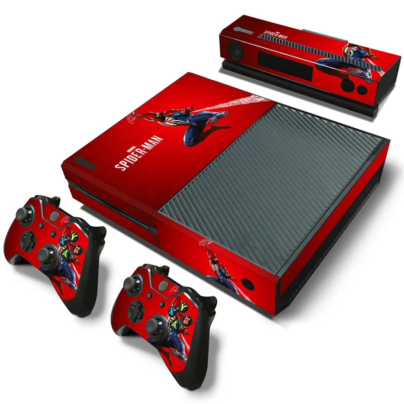 Marvel Spiderman Cartoon Style Sticker for XBOX ONE Skin Sticker Console and Controllers for XBOX ONE Gamepad Controller Decal 