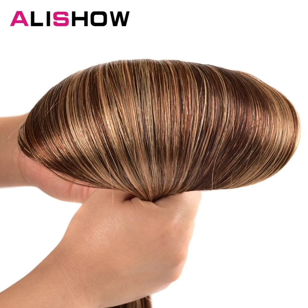 Termina o Cabelo Estilo do Cabelo Extensão do Cabelo Alishow Grampo Cabelo Humano Fácil Fazer Ins Qualidade Remy 70g no 8 Apliques e perucas