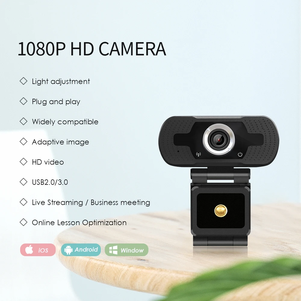Веб камера HD 1080/5 МП мини компьютер ПК веб с микрофоном для Конференции