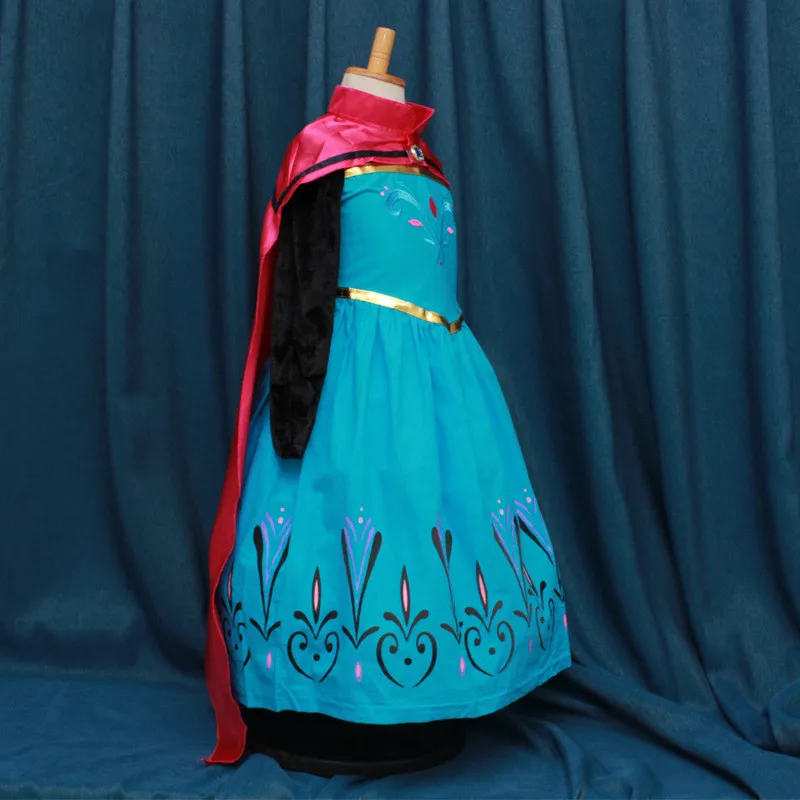 Детский маскарадный костюм Снежной Королевы Эльзы; костюм на Хэллоуин; костюм принцессы Снежной Королевы Эльзы; Детский карнавальный костюм на день рождения