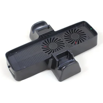 

3 in 1 Vertical Charging Dock Station Cooling Fan Stand for 360 Slim Black