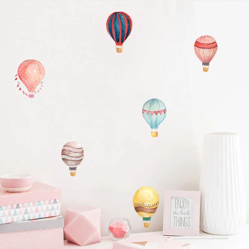 Cartoon Air Balloon Pattern Wall Stickers for Kids' Room Decoration Wall Art SK