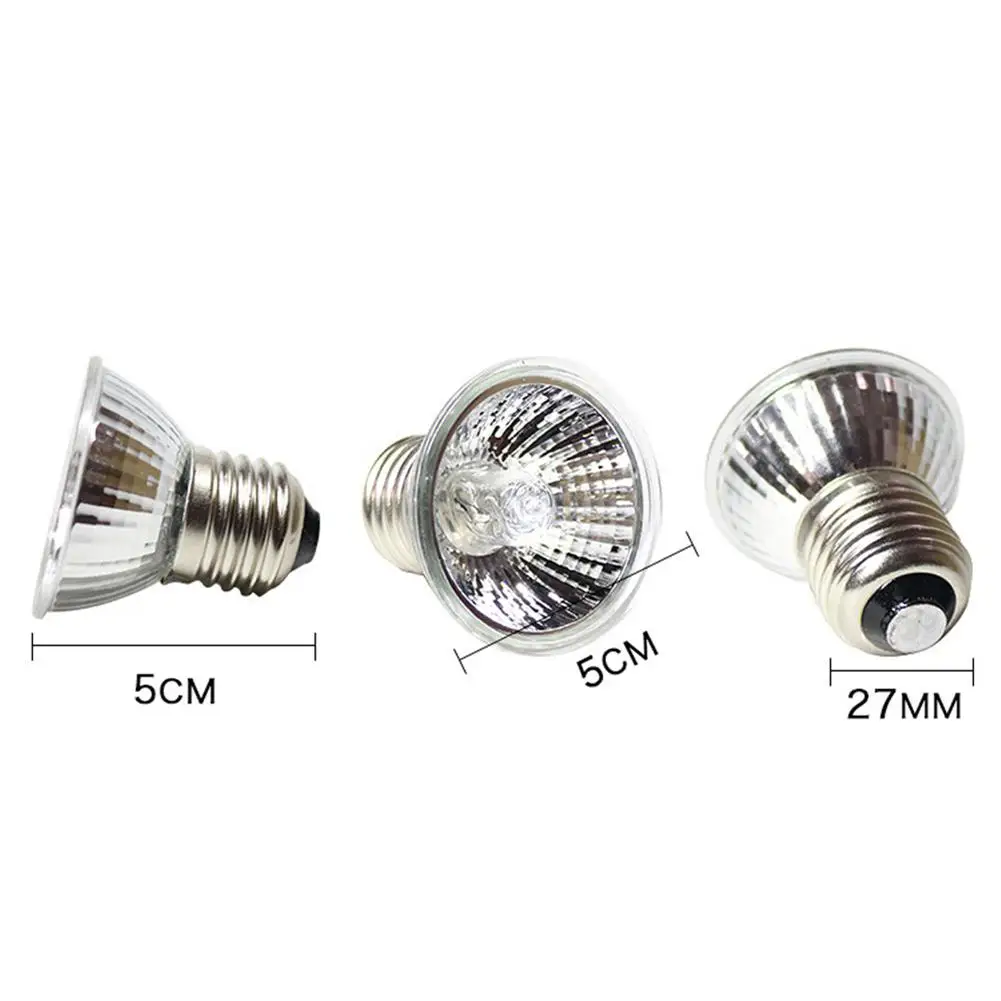 25/50/75W UVA+UVB 3.0 Reptile Lamp Bulb Turtle Basking UV Light Bulbs Heating Lamp Amphibians Lizards Temperature Controller